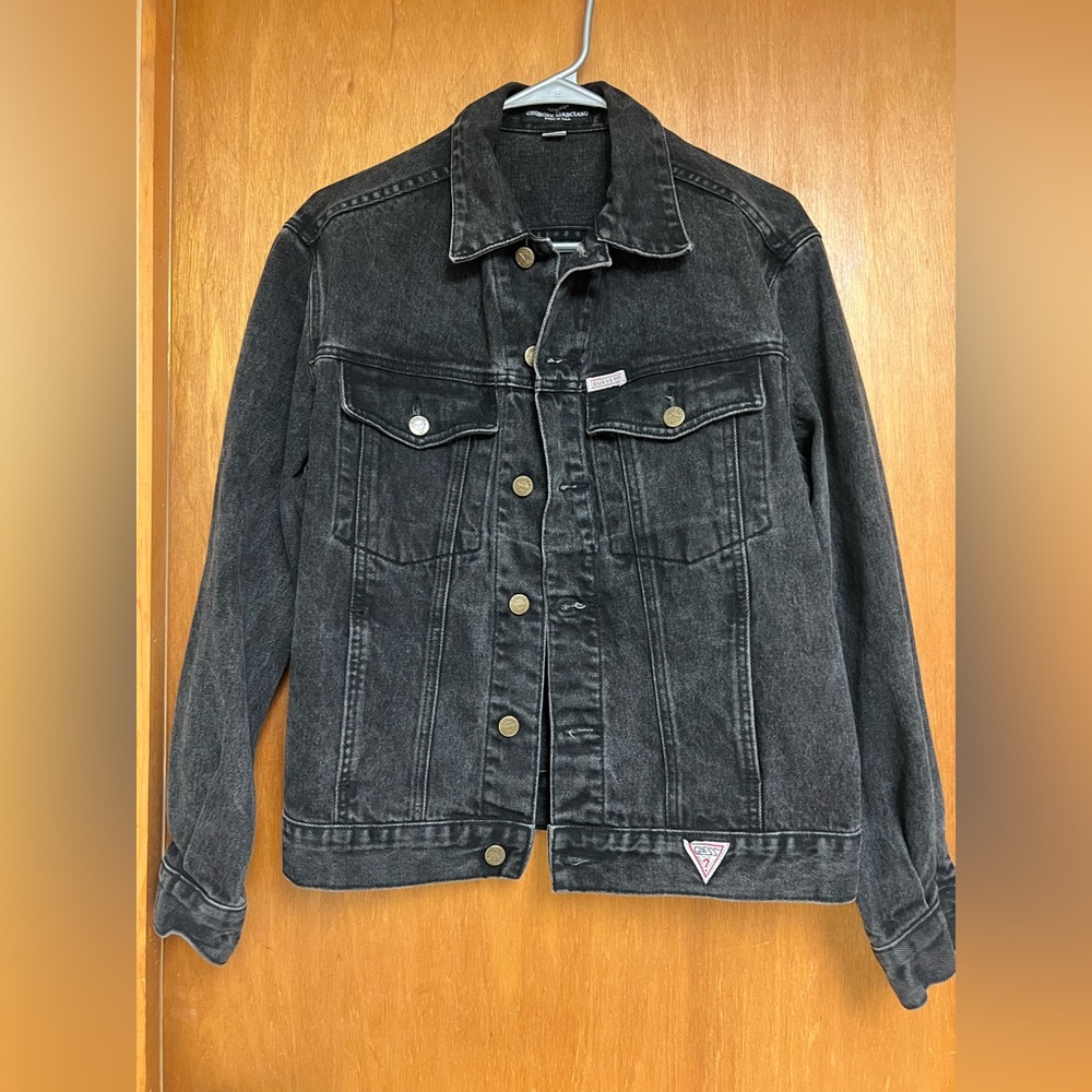 Vintage Guess Jeans Black Jean Jacket Size Small